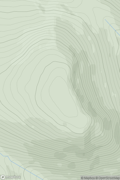 Thumbnail image for Beinn Dearg [Loch Rannoch to Glen Lyon] showing contour plot for surrounding peak